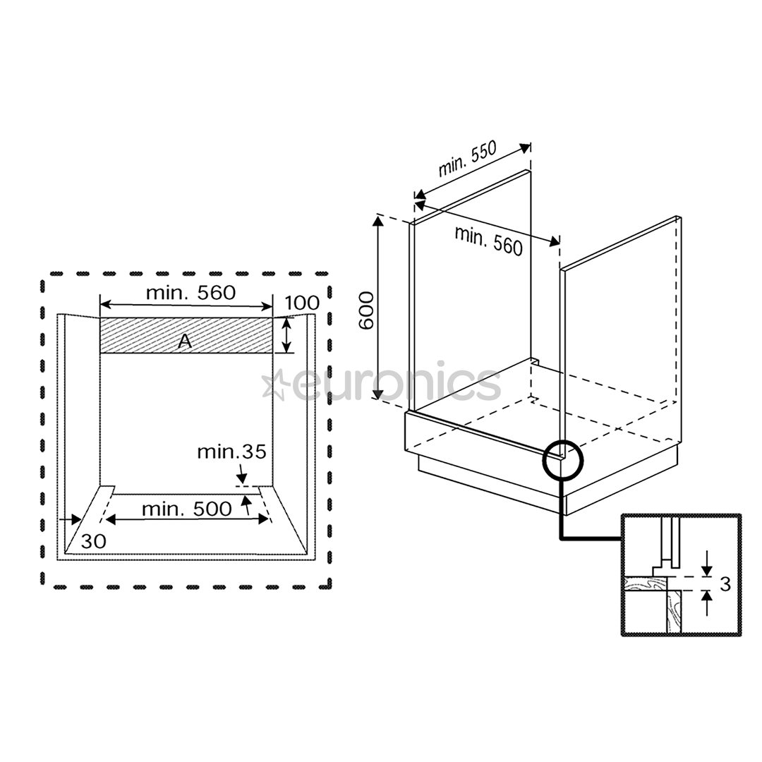 Beko, 72 L, catalytic cleaning, dark grey - Built-in oven