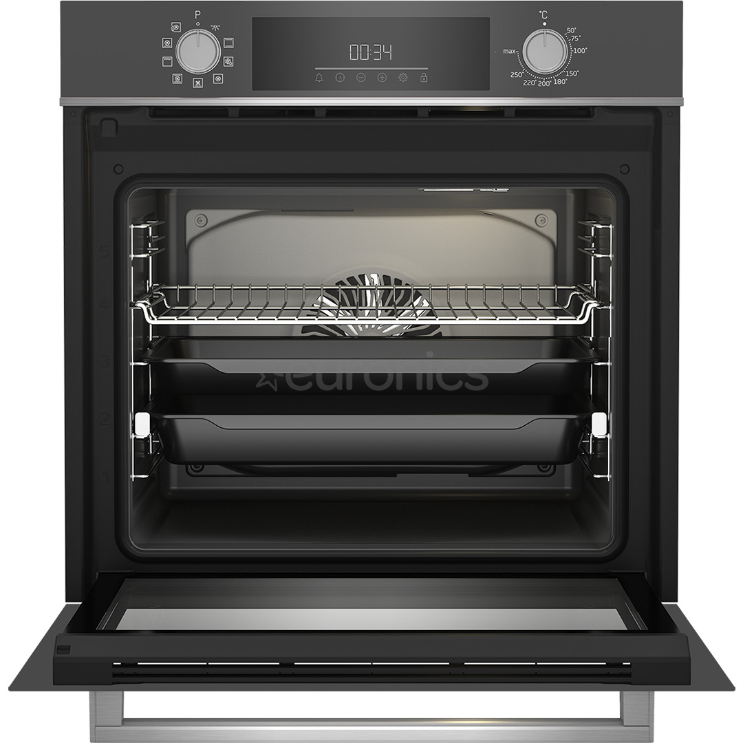 Beko, 72 L, catalytic cleaning, dark grey - Built-in oven