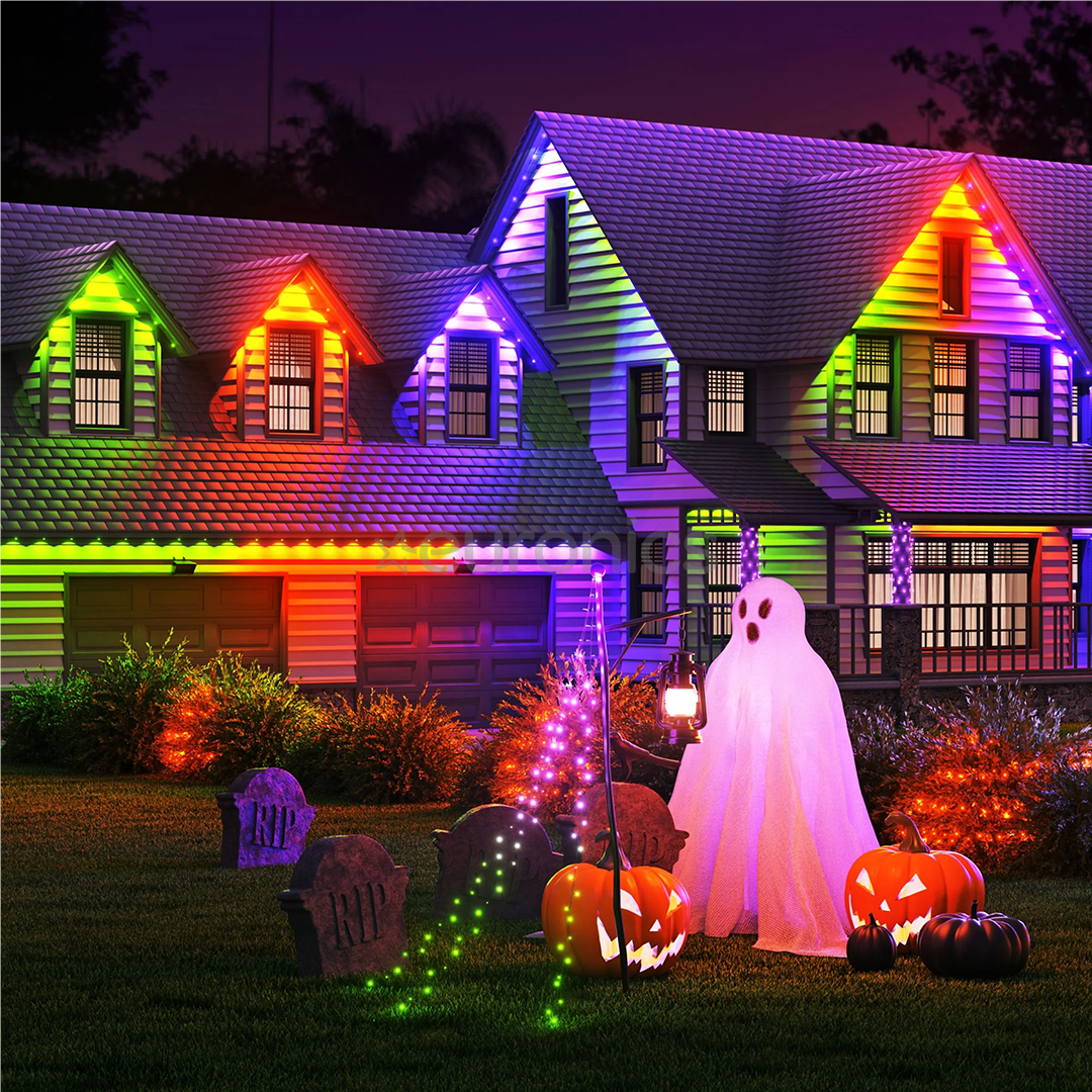 Nanoleaf Smart Multicolor Permanent Outdoor Lights, Starter kit, 15 m, RGB, white -  Smart LED lights