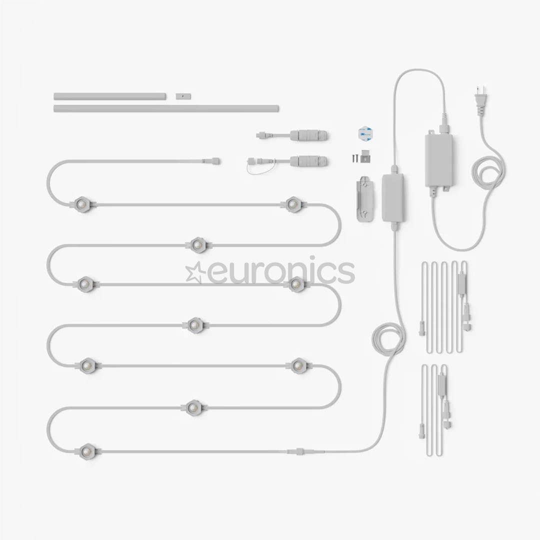 Nanoleaf Smart Multicolor Permanent Outdoor Lights, Starter kit, 15 м, RGB, белый - Умные светодиодные светильники