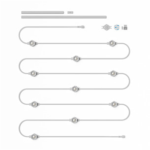 Nanoleaf Smart Multicolor Permanent Outdoor Lights Expansion Pack, 5 м, RGB, белый - Дополнительный комплект умных светодиодных светильников