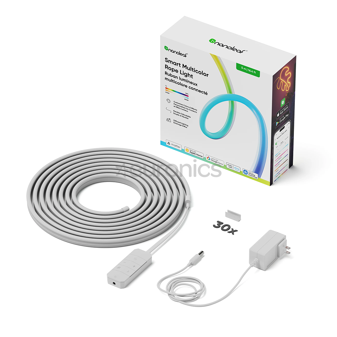 Nanoleaf Matter Smart Multicolor Rope Light, 5 m, RGB, valge - LED valgusriba