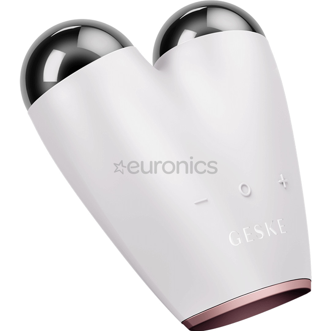 Geske SmartAppGuided, 6-ühes, valge/roosa - Mikrovooluga näo tõstmise seade