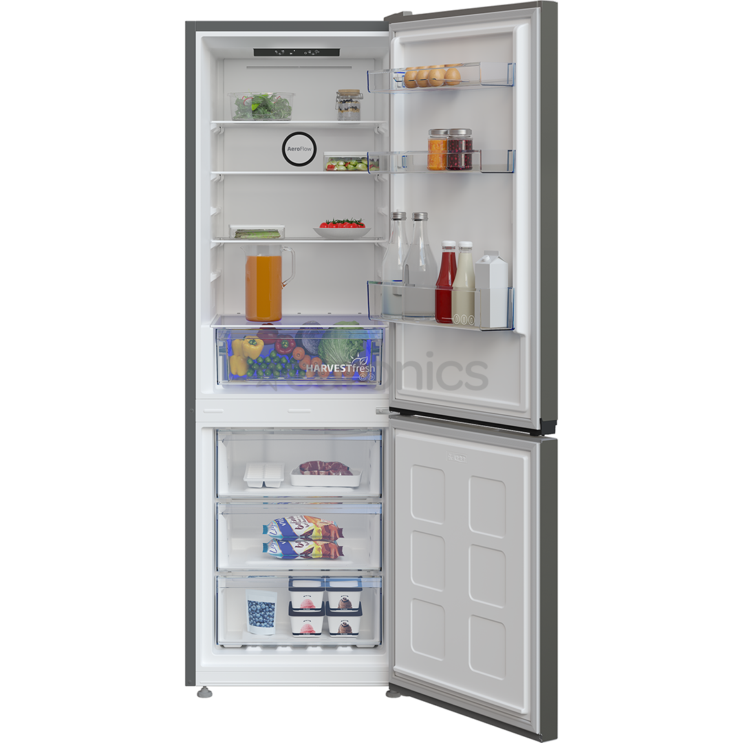 Beko, NoFrost, 301 L, height 180 cm, grey - Refrigerator