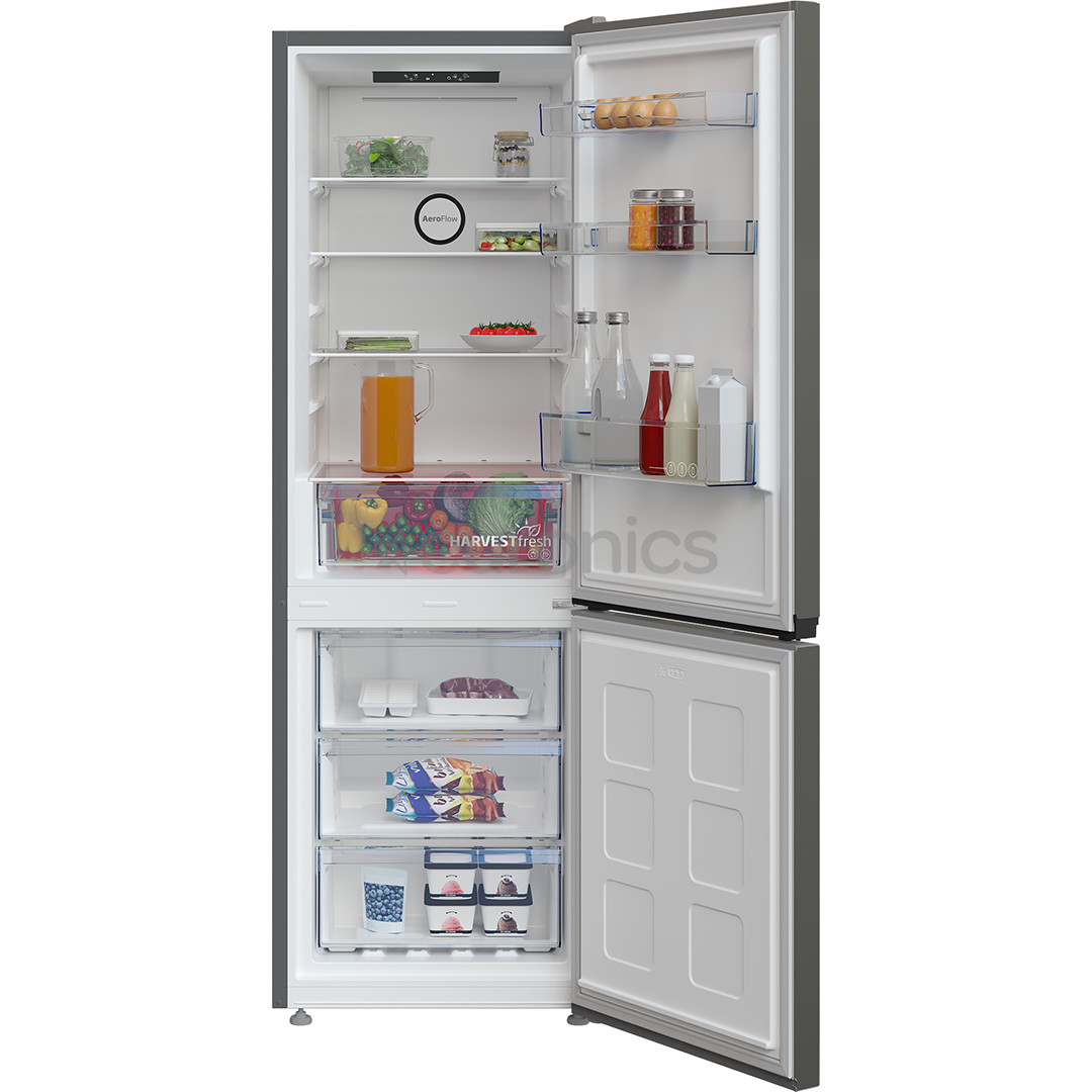 Beko, NoFrost, 301 L, height 180 cm, grey - Refrigerator