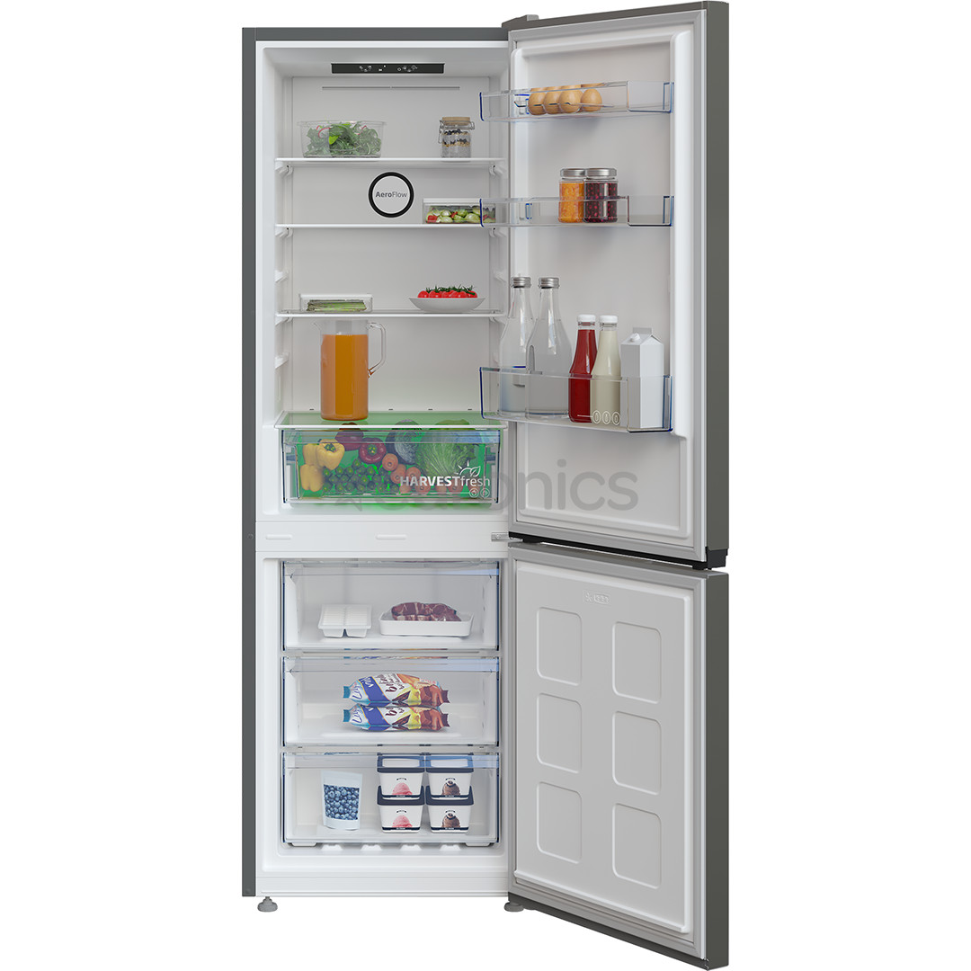 Beko, NoFrost, 301 L, height 180 cm, grey - Refrigerator