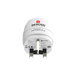 Skross Europe to UK, valge - Reisiadapter