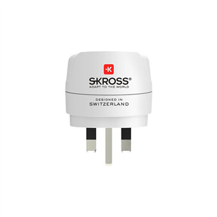 Skross Europe to UK, white - Travel adapter