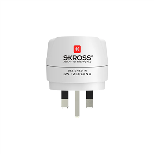Skross Europe to UK, valge - Reisiadapter