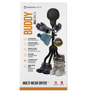 Hedgehog Buddy, 4x4, черный - Сушилка для обуви