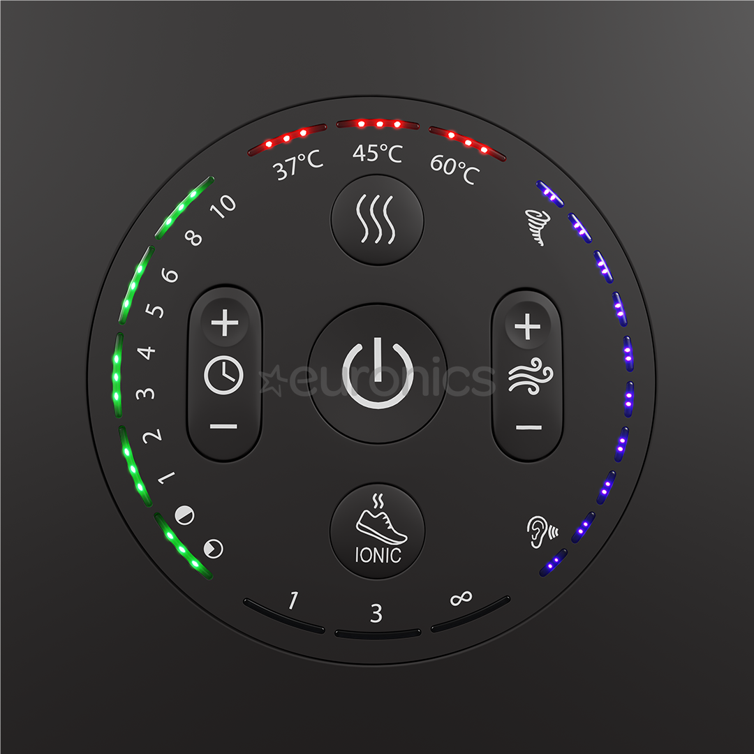 Hedgehog Octopus Ionic, черный - Сушилка для обуви