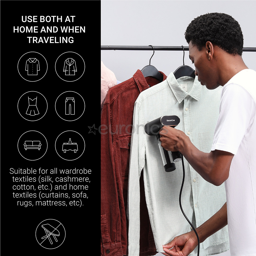 SteamOne Karl 2, 2000 Вт, черный - Ручной отпариватель