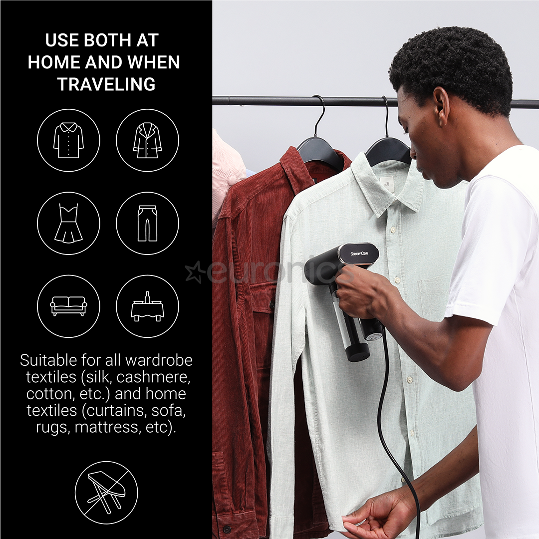 SteamOne Karl 2, 2000 W, black - Handheld steamer