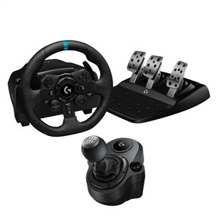 Logitech G923 + Driving Force Shifter, PC, PlayStation, черный - Руль 991-000531