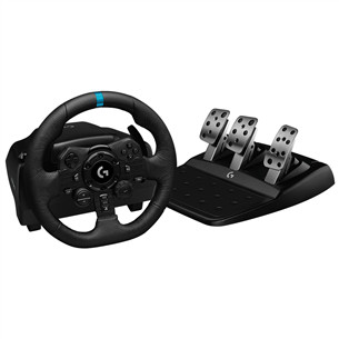 Logitech G923 + Driving Force Shifter, PC, PlayStation, black - Wheel