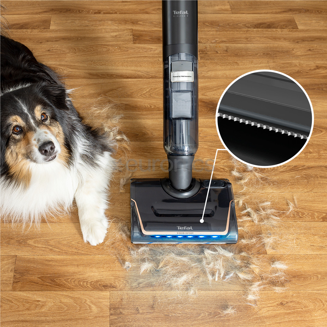 Tefal X-Clean 7, влажная уборка, черный/золотистый - Беспроводной пылесос для твердых полов