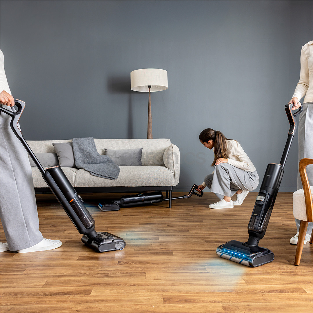 Tefal X-Clean 7, влажная уборка, черный/золотистый - Беспроводной пылесос для твердых полов