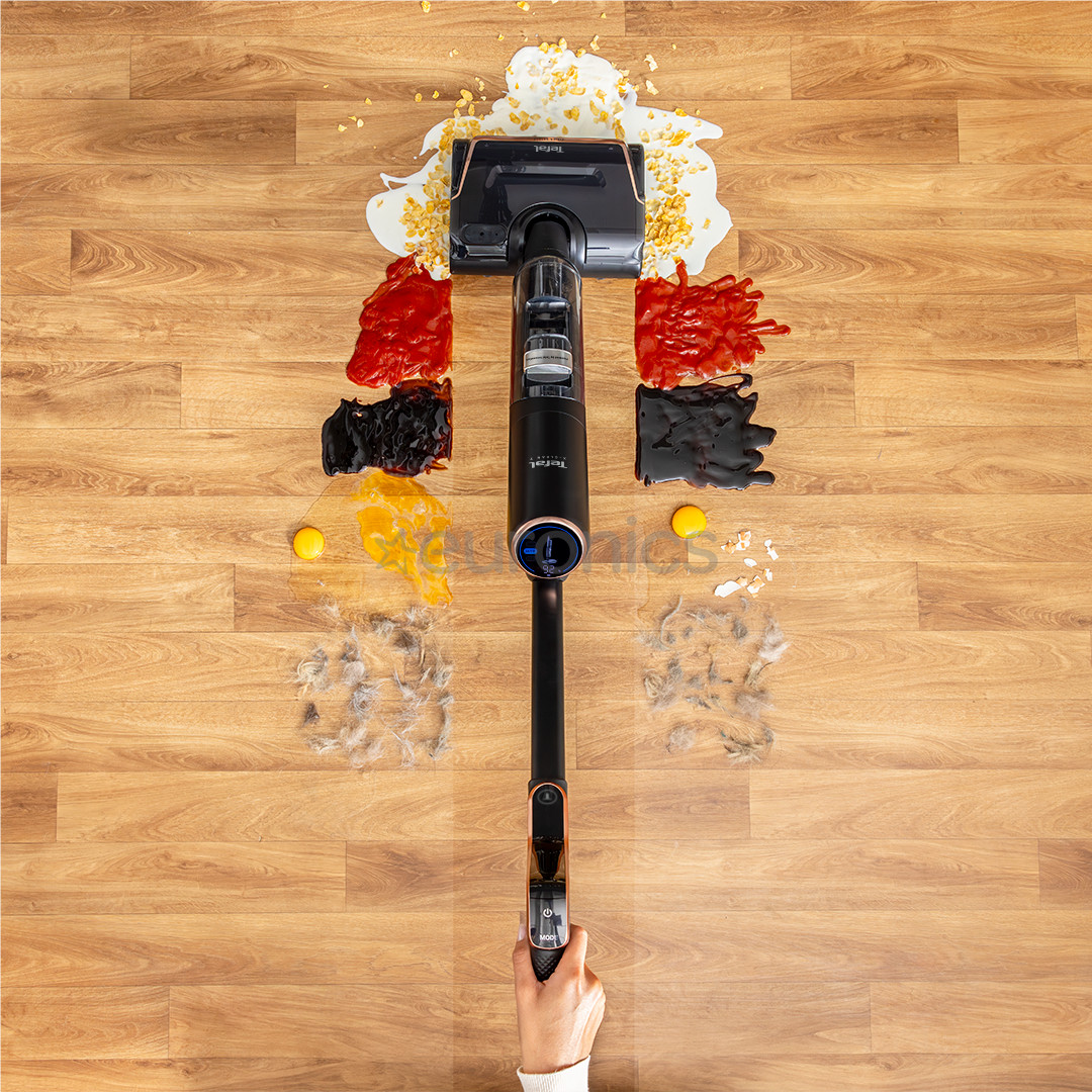 Tefal X-Clean 7, влажная уборка, черный/золотистый - Беспроводной пылесос для твердых полов