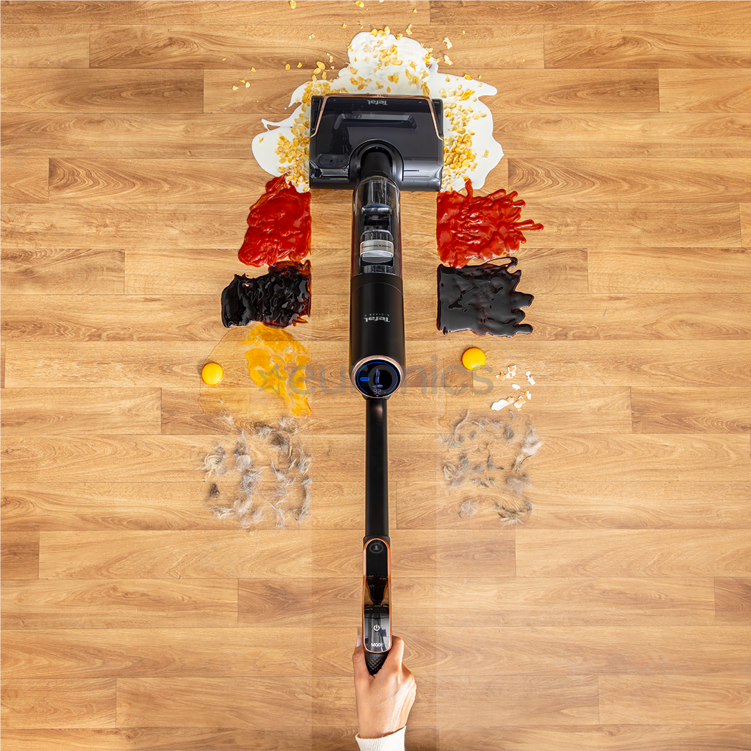 Tefal X-Clean 7, wet cleaning, black/golden - Cordless hard floor cleaner