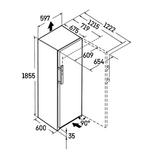 Liebherr Prime BioFresh, 387 L, kõrgus 186 cm, must roostevaba teras - Jahekapp