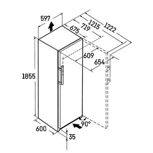 Liebherr Prime BioFresh, 387 л, высота 186 см, черная нерж. сталь - Холодильный шкаф