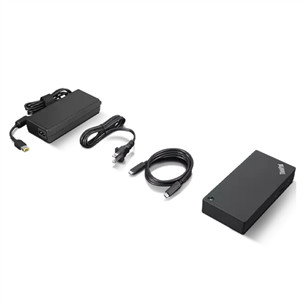 Lenovo ThinkPad Universal USB-C Dock, must - Sülearvuti dokk