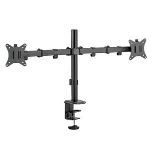 Deltaco Dual Desk Mount, 13-32'', must - Monitori statiiv ARM-0300-B