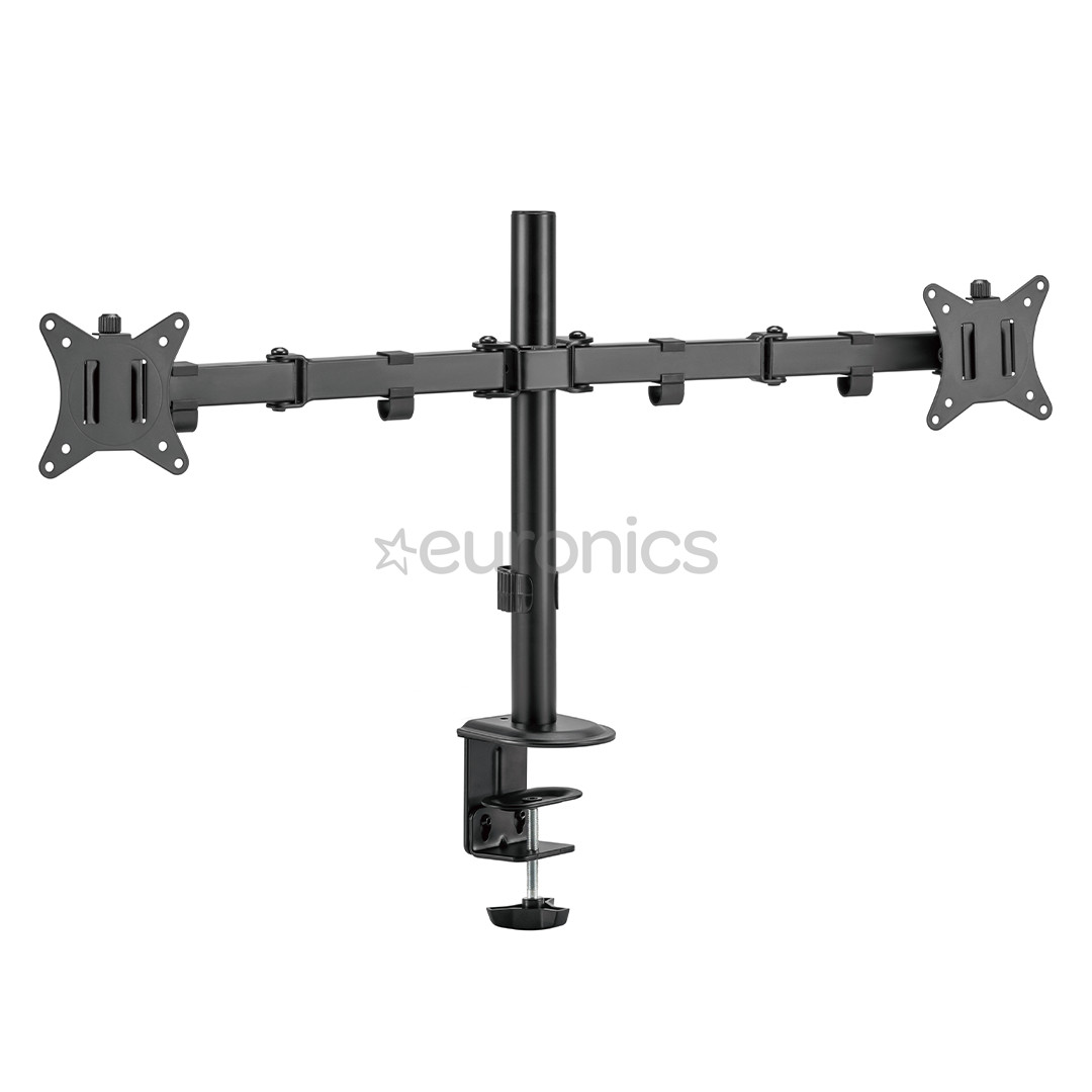 Deltaco Dual Desk Mount, 13-32'', must - Monitori statiiv