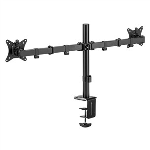Deltaco Dual Desk Mount, 13-32'', must - Monitori statiiv