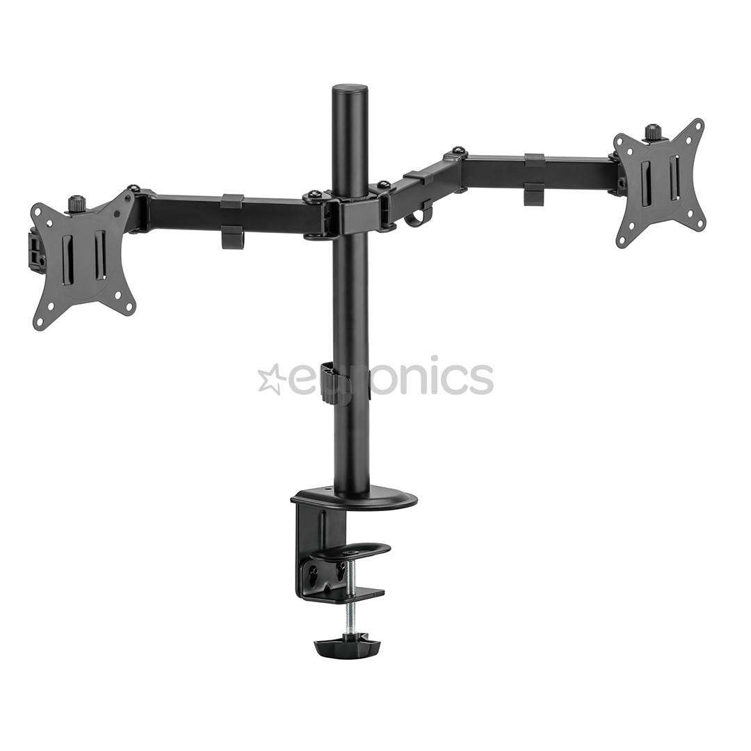 Deltaco Dual Desk Mount, 13-32'', must - Monitori statiiv