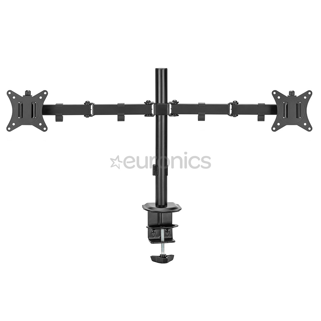 Deltaco Dual Desk Mount, 13-32'', must - Monitori statiiv