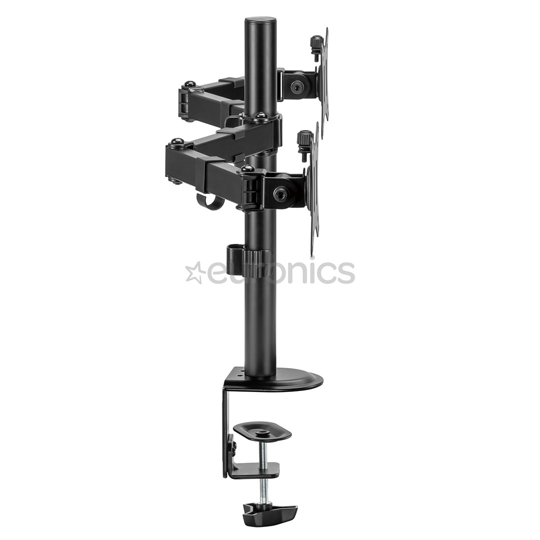 Deltaco Dual Desk Mount, 13-32'', must - Monitori statiiv