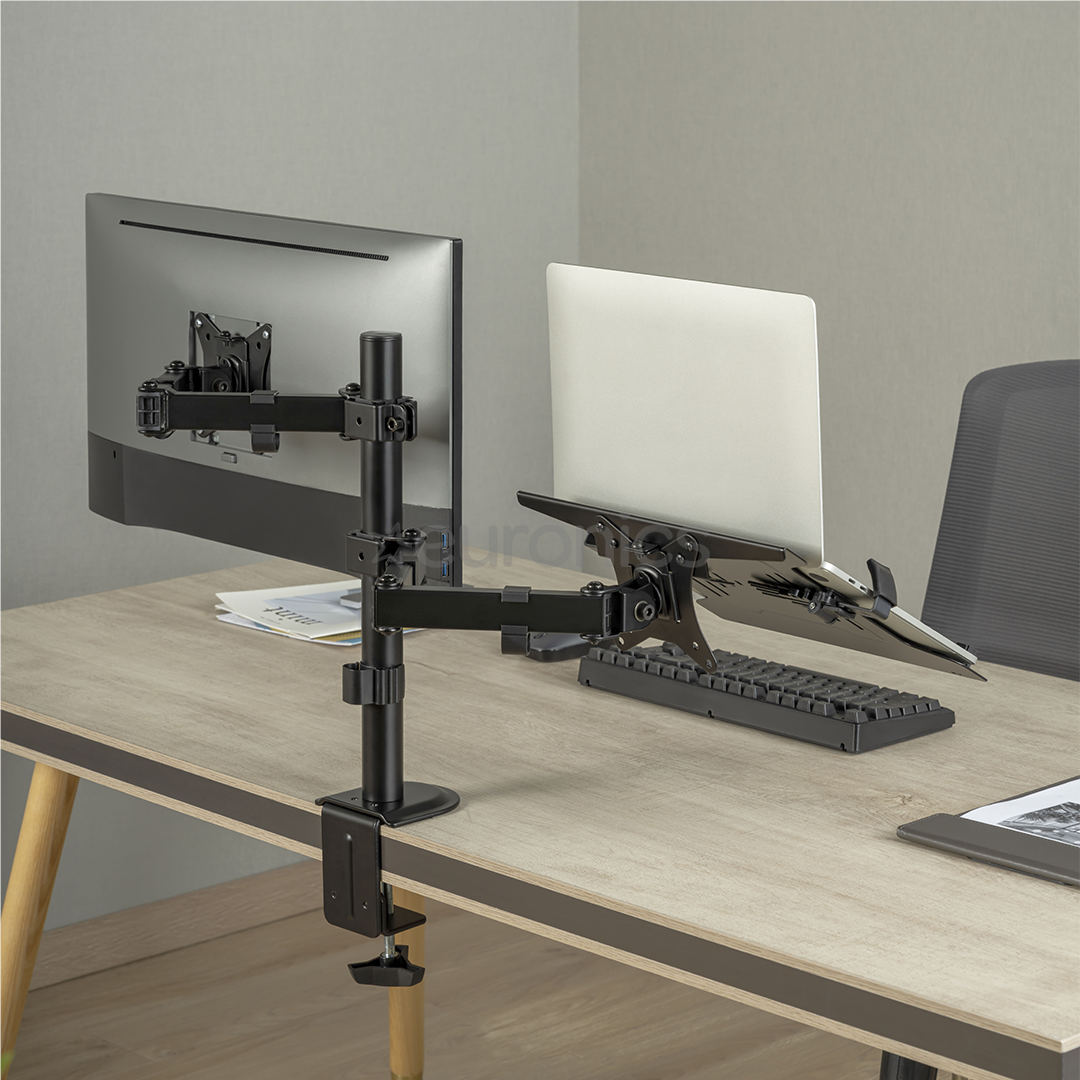 Deltaco Dual Desk Mount, 13-32'', черный - Крепление для монитора