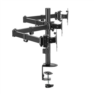 Deltaco Triple Desk Mount, 13-27'', black - Monitor stand