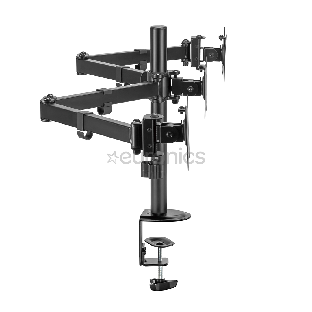 Deltaco Triple Desk Mount, 13-27'', черный - Крепление для монитора