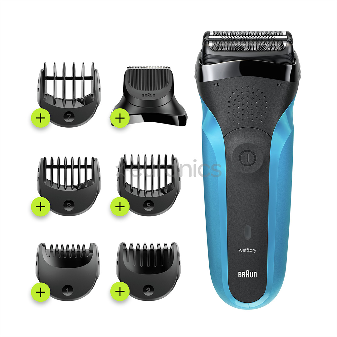 Braun Series 3 Shave & Style, Wet & Dry, синий - Бритва