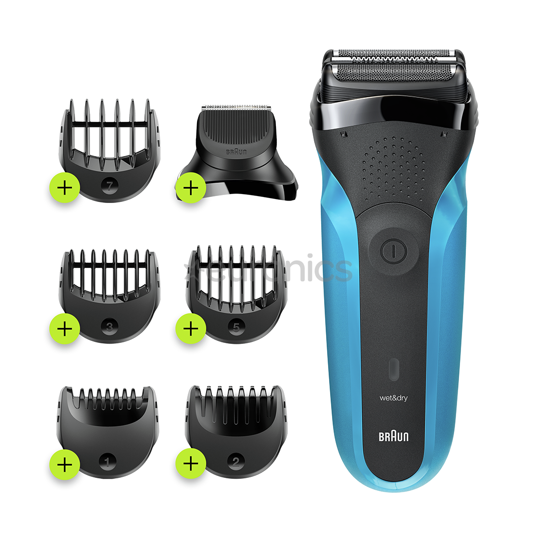 Braun Series 3 Shave & Style, Wet & Dry, blue - Shaver