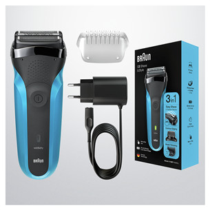 Braun Series 3 Shave & Style, Wet & Dry, синий - Бритва