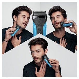 Braun Series 3 Shave & Style, Wet & Dry, синий - Бритва