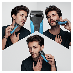 Braun Series 3 Shave & Style, Wet & Dry, blue - Shaver