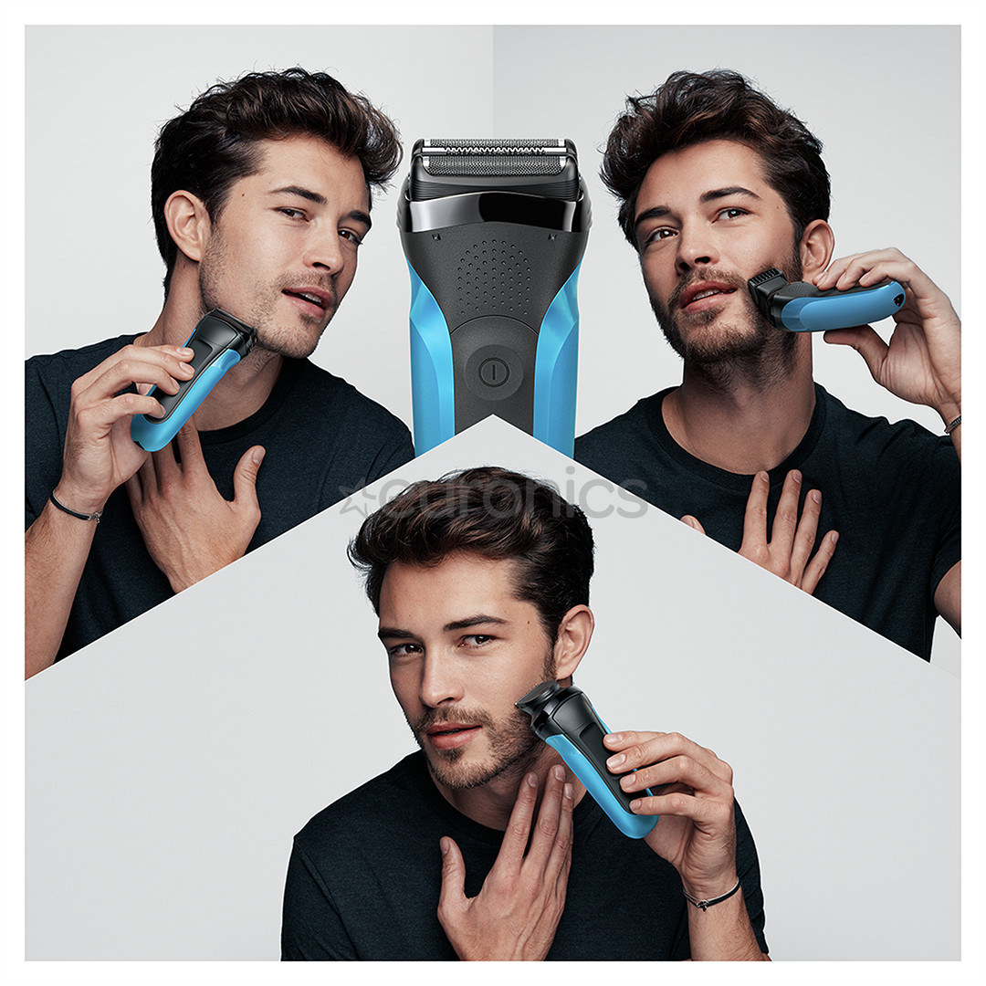 Braun Series 3 Shave & Style, Wet & Dry, синий - Бритва