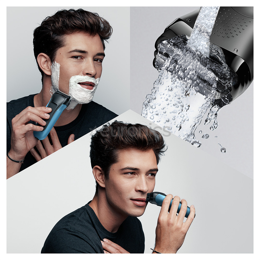 Braun Series 3 Shave & Style, Wet & Dry, синий - Бритва