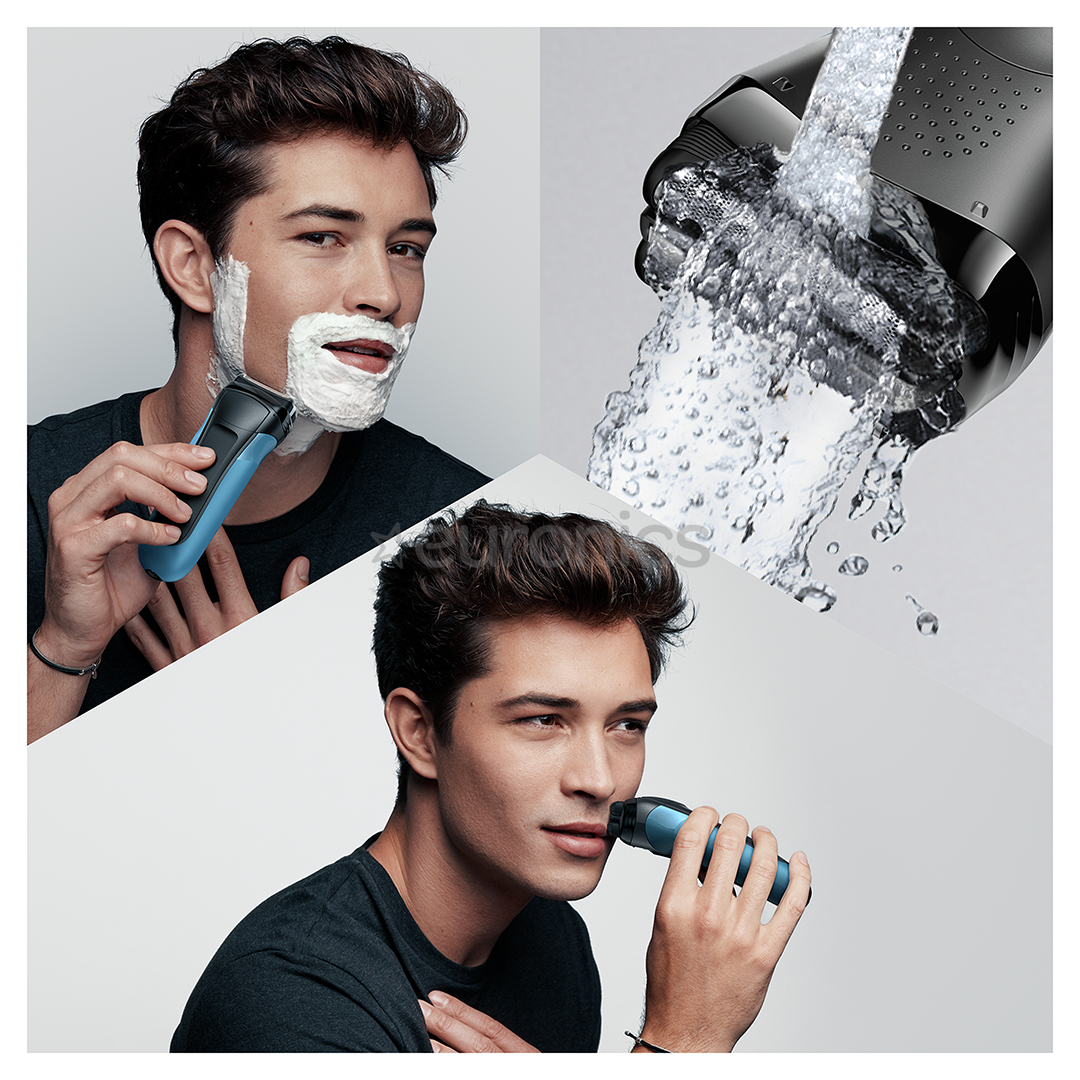 Braun Series 3 Shave & Style, Wet & Dry, blue - Shaver