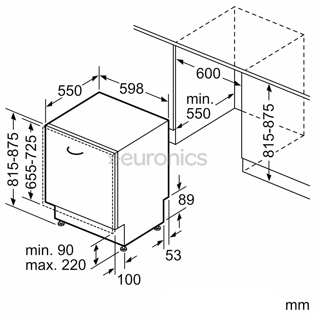 Bosch, Seeria 8, 14 nõudekomplekti - Integreeritav nõudepesumasin