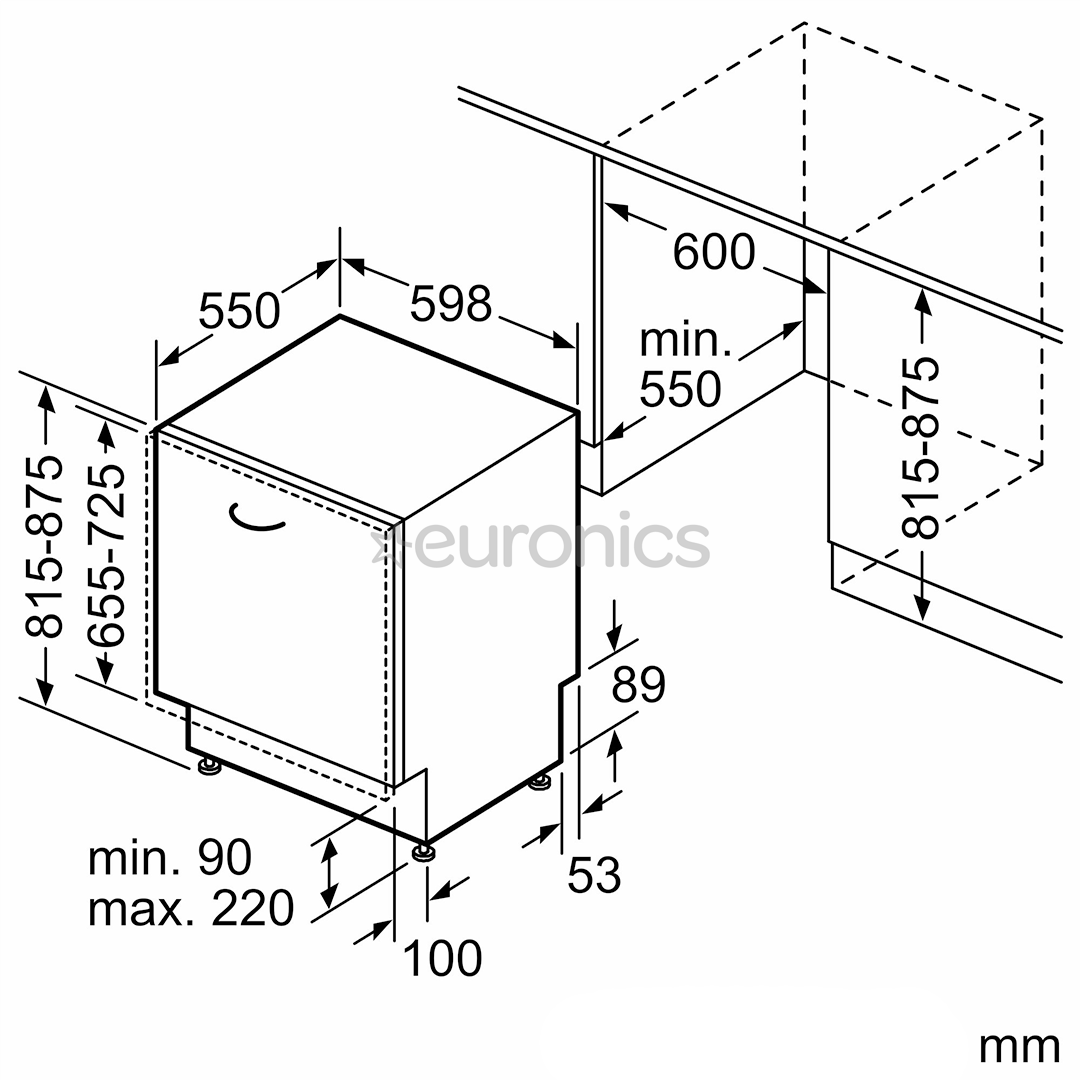 Bosch, Seeria 8, 14 nõudekomplekti - Integreeritav nõudepesumasin