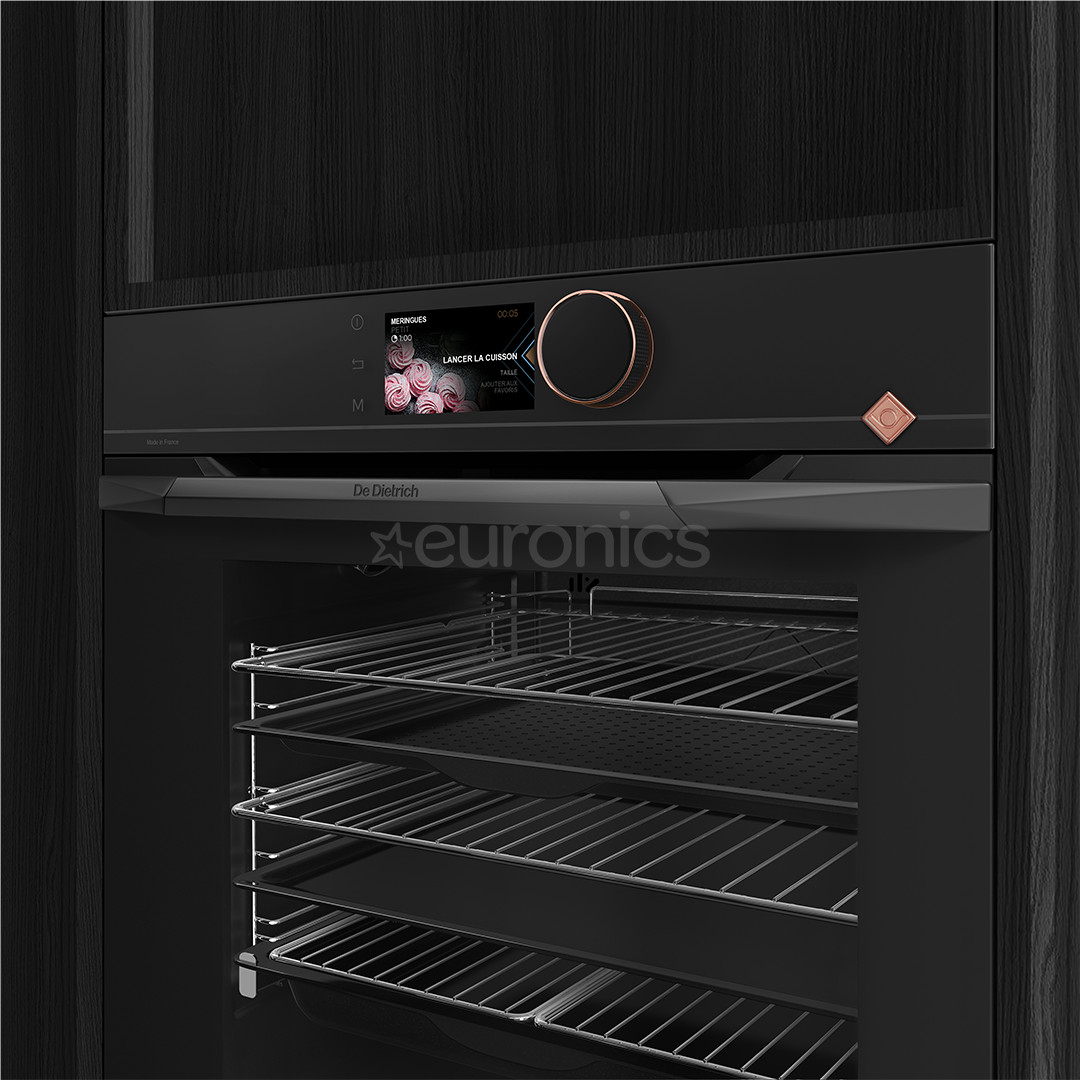 De Dietrich, pürolüütiline puhastus, 73 L, must - Integreeritav ahi