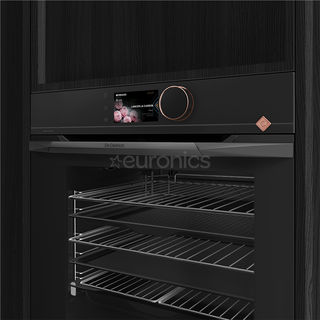 De Dietrich, pürolüütiline puhastus, 73 L, must - Integreeritav ahi