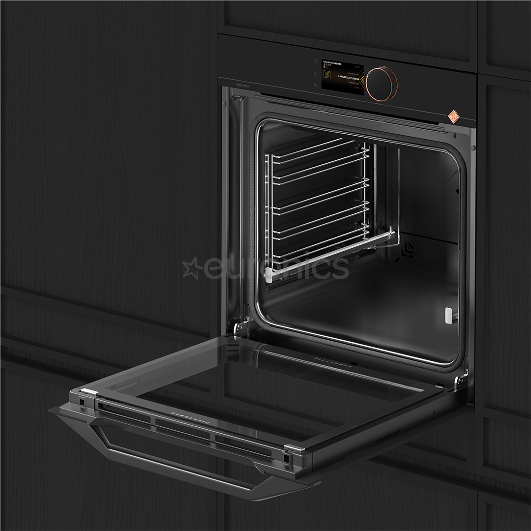 De Dietrich, pürolüütiline puhastus, 73 L, must - Integreeritav ahi