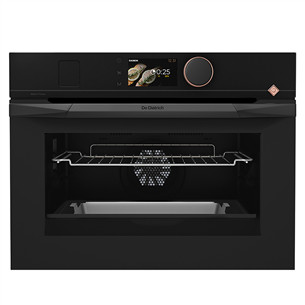 De Dietrich, pyrolytic cleaning, 40 L, black - Built-in compact oven DKR4741H