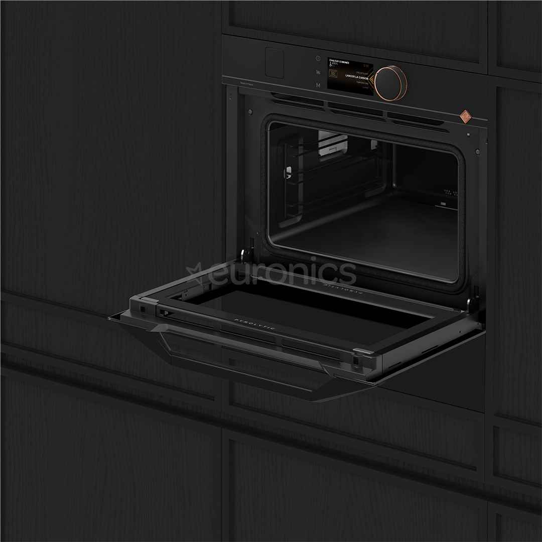 De Dietrich, pürolüütiline puhastus, 40 L, must - Integreeritav kompaktahi